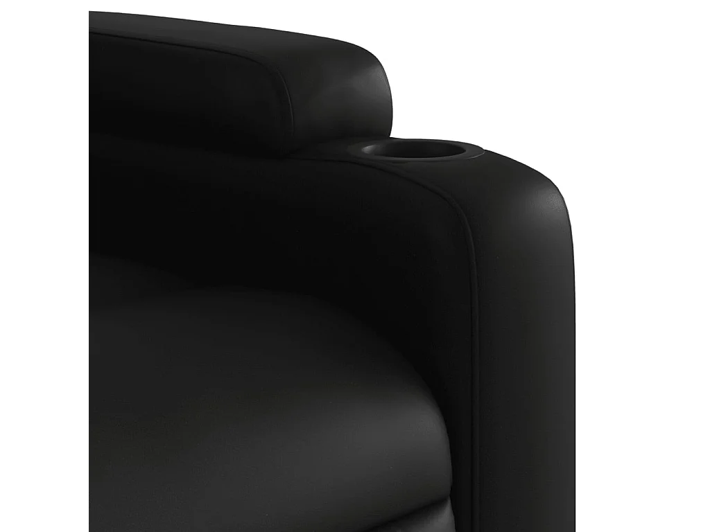 Fauteuil massant inclinable Noir Similicuir