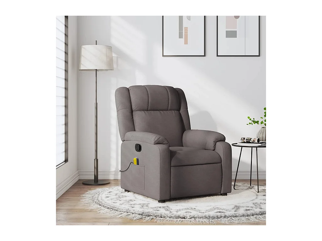 Fauteuil massant inclinable Taupe Tissu