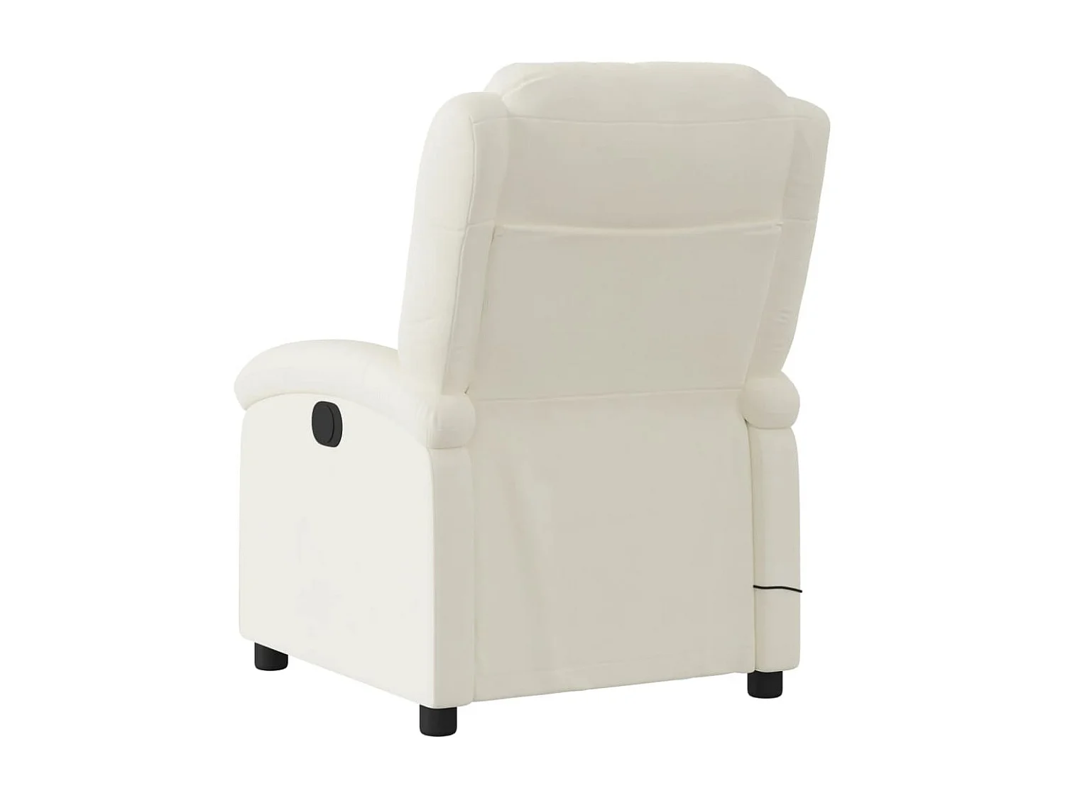 Fauteuil massant inclinable crème velours