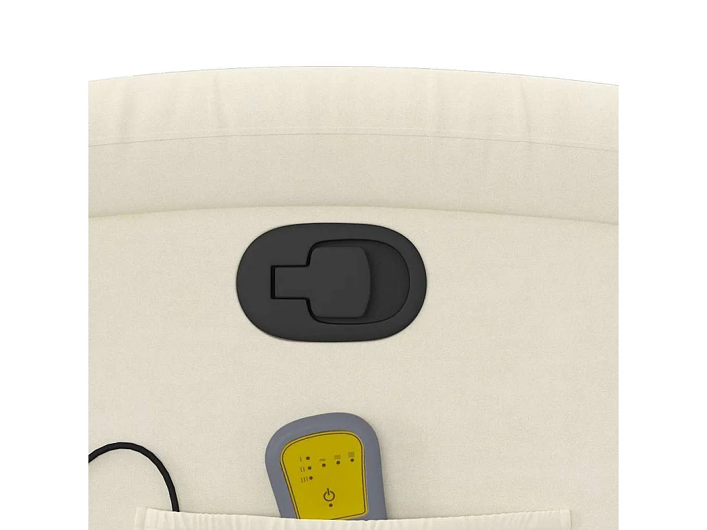 Fauteuil massant inclinable crème velours