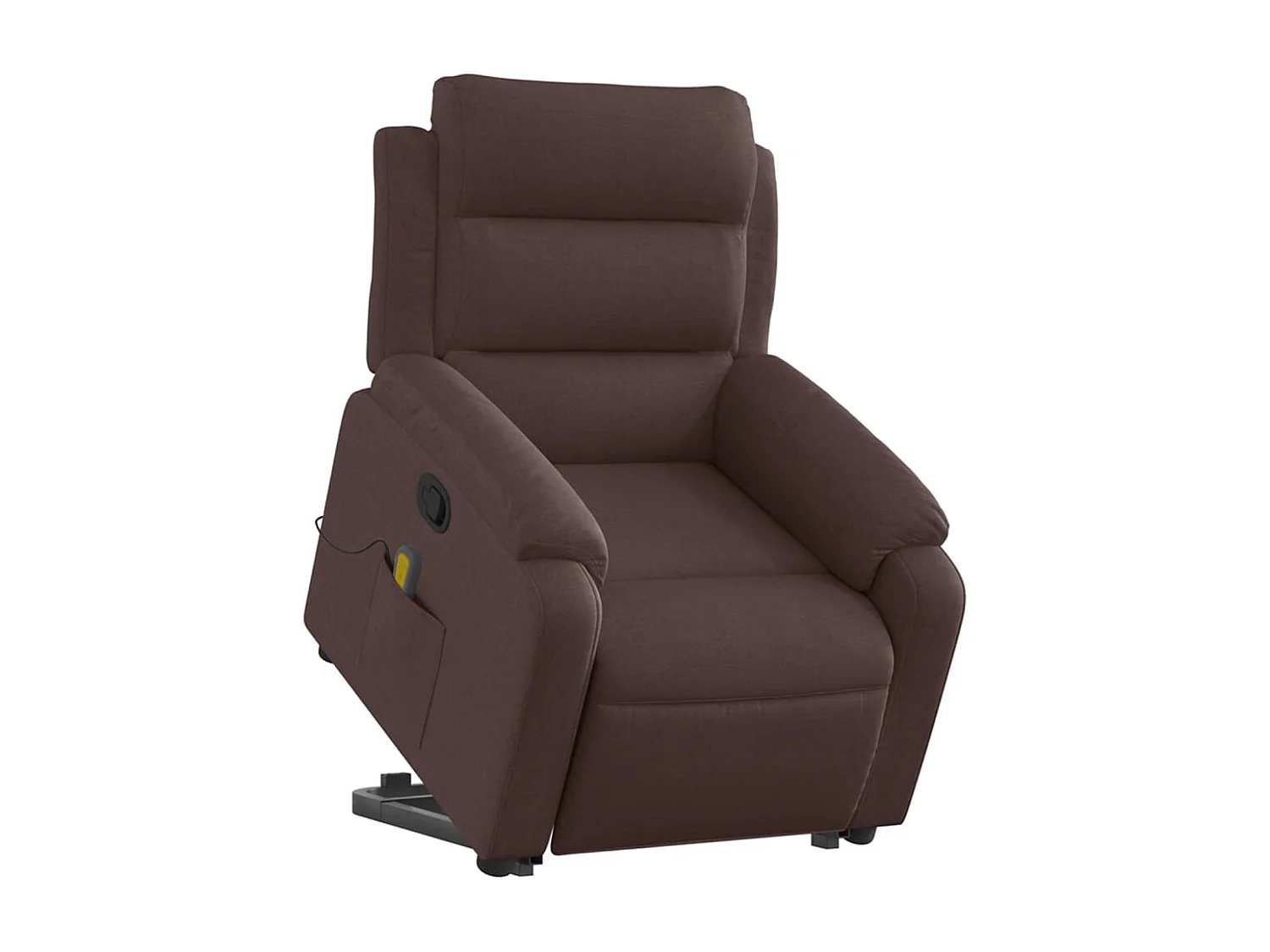 Fauteuil inclinable massant Marron foncé Tissu