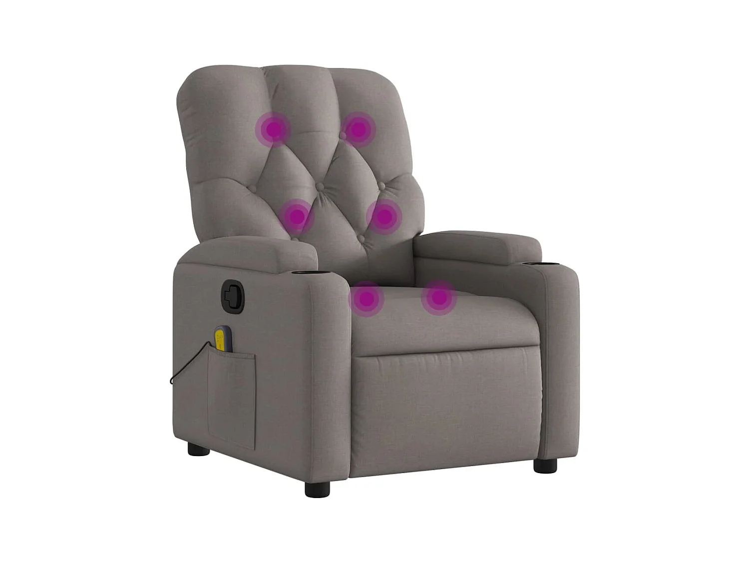 Fauteuil massant inclinable Taupe Tissu