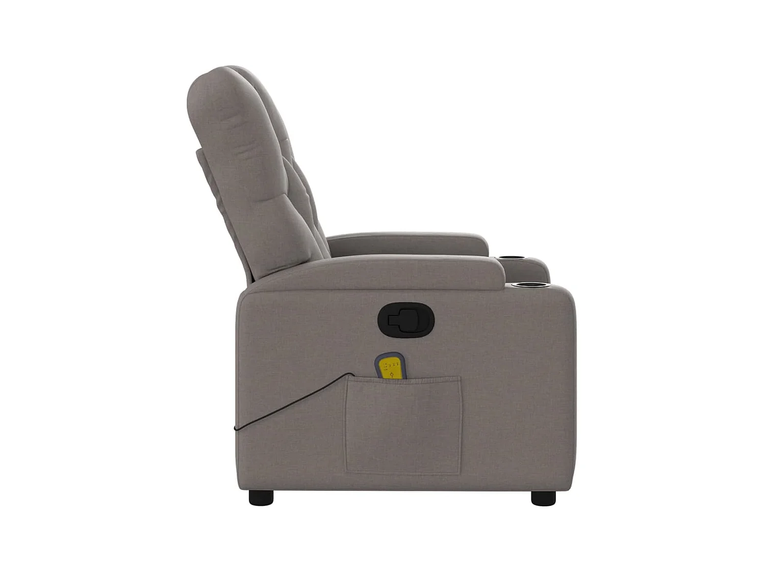 Fauteuil massant inclinable Taupe Tissu