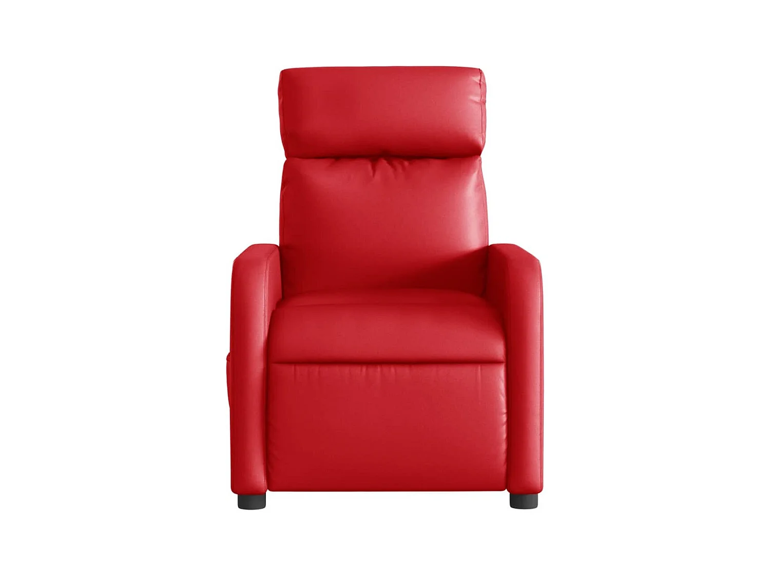 Fauteuil massant inclinable électrique rouge similicuir