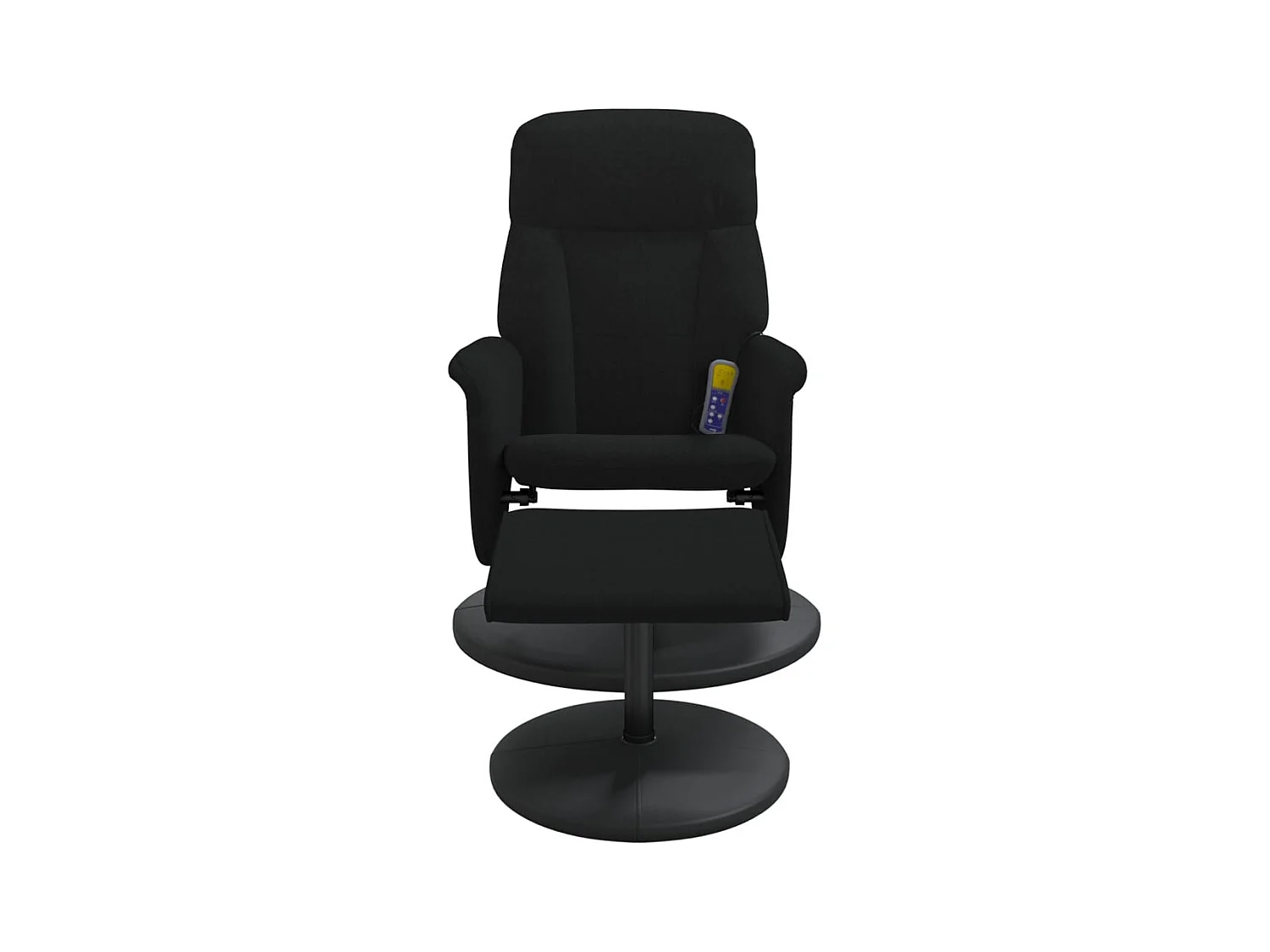 Fauteuil massant inclinable avec repose-pied noir velours