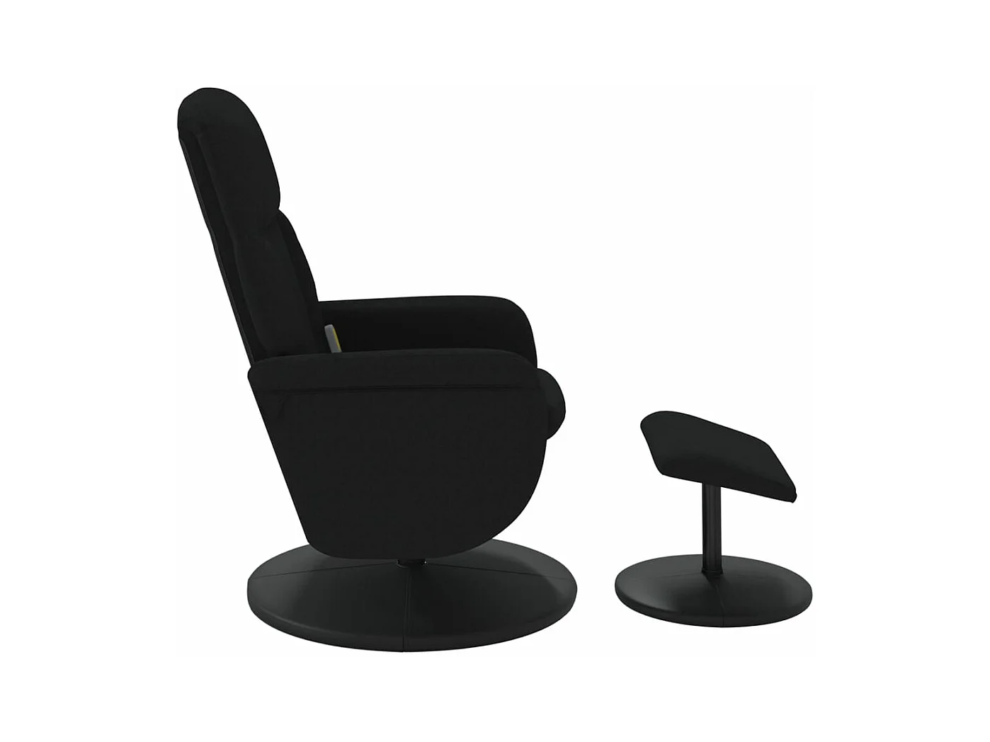 Fauteuil massant inclinable avec repose-pied noir velours