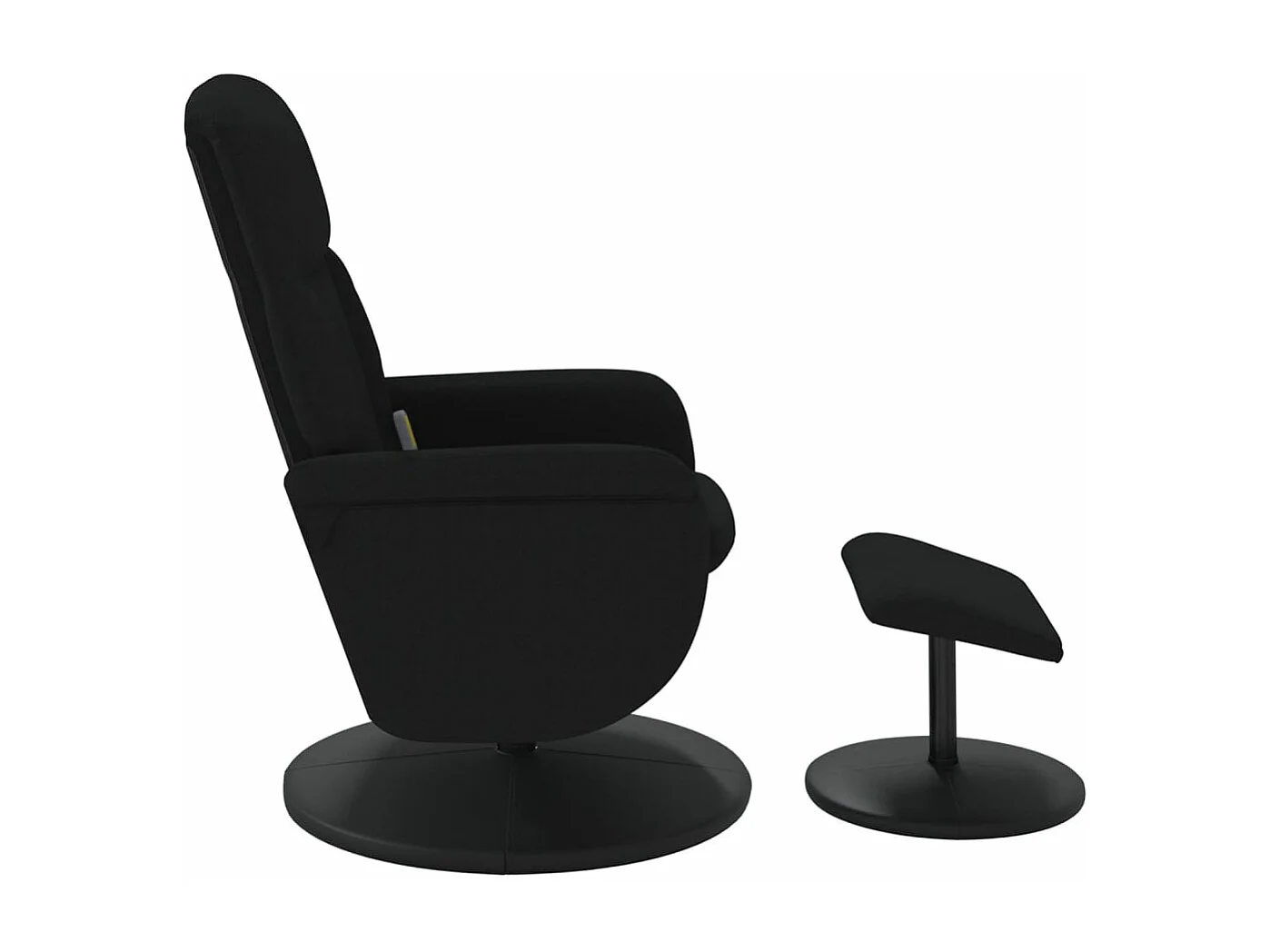 Fauteuil massant inclinable avec repose-pied noir velours