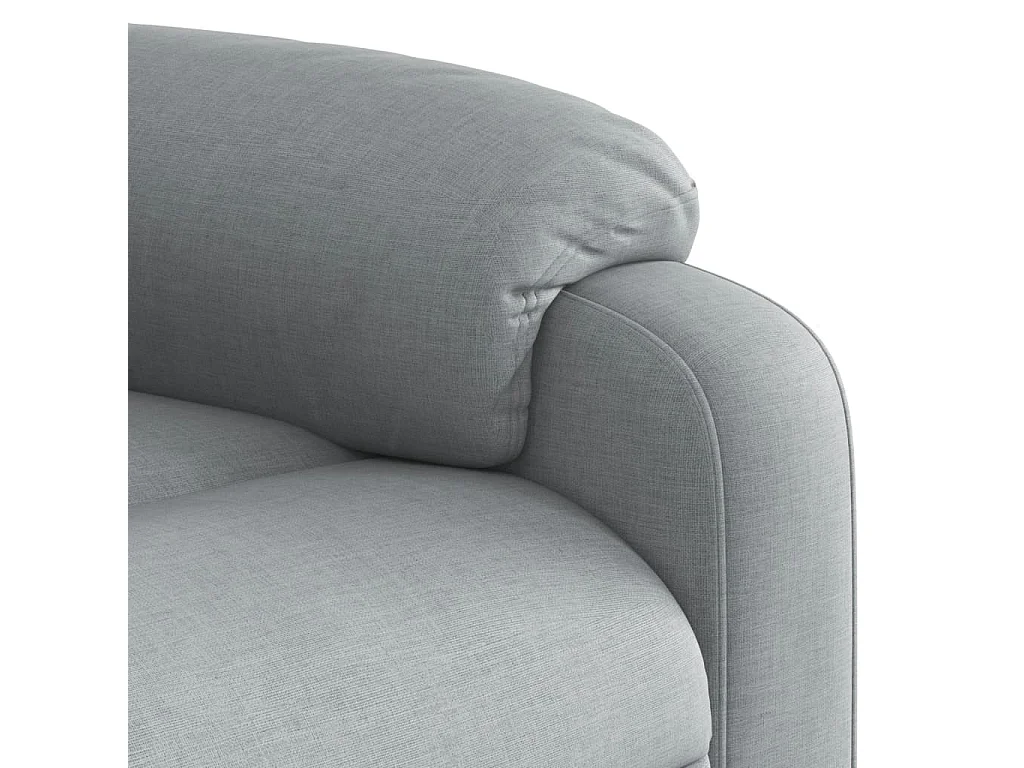 Fauteuil massant inclinable Gris clair Tissu