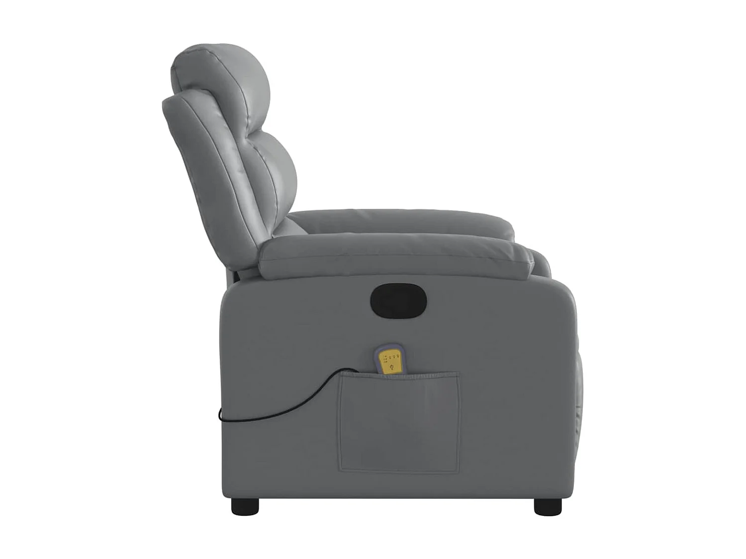 Fauteuil massant inclinable Gris Similicuir