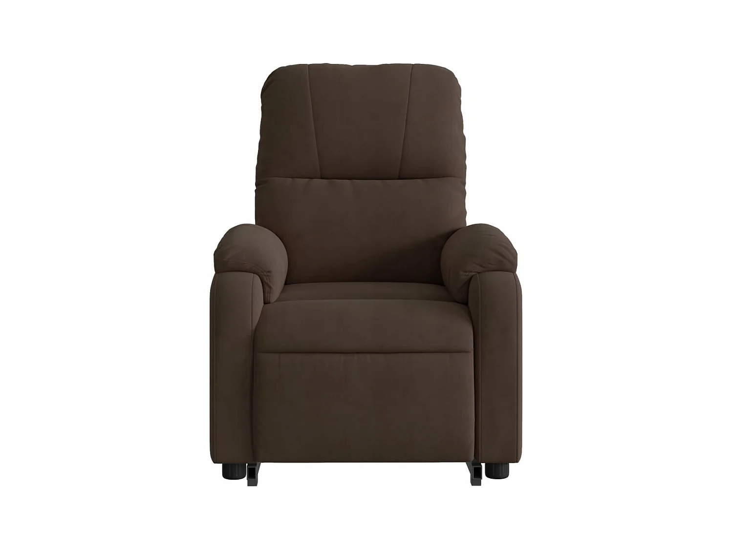 Fauteuil inclinable massant marron tissu microfibre