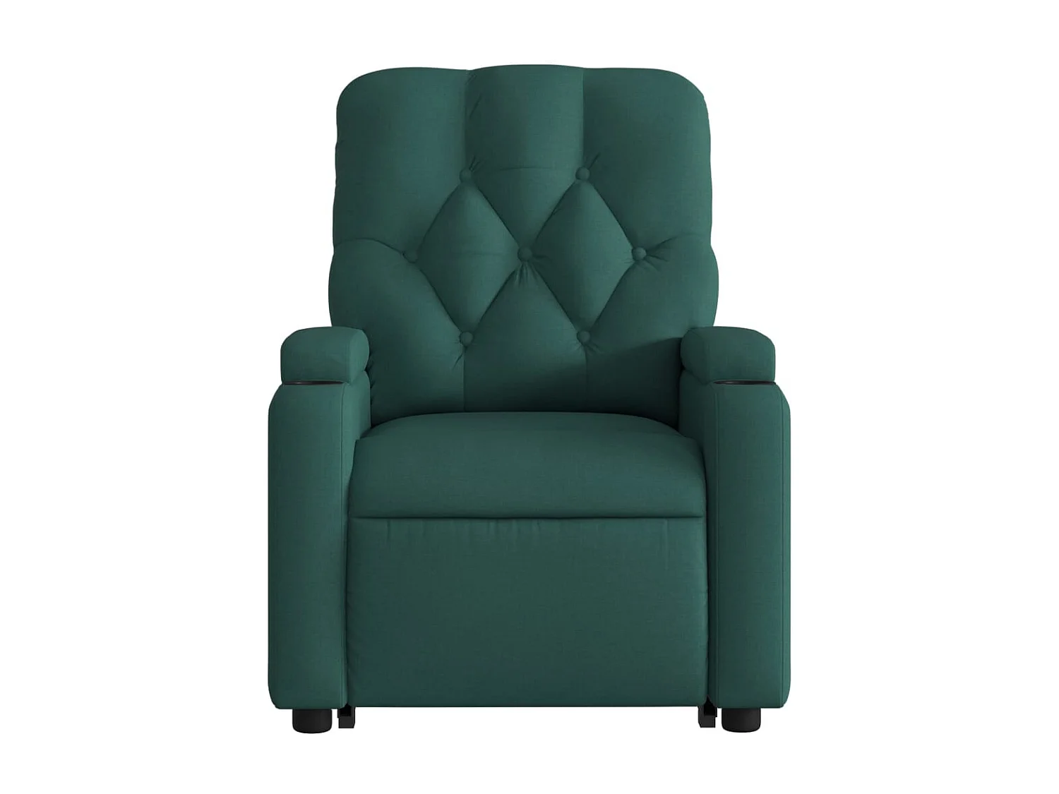 Fauteuil inclinable massant Vert foncé Tissu