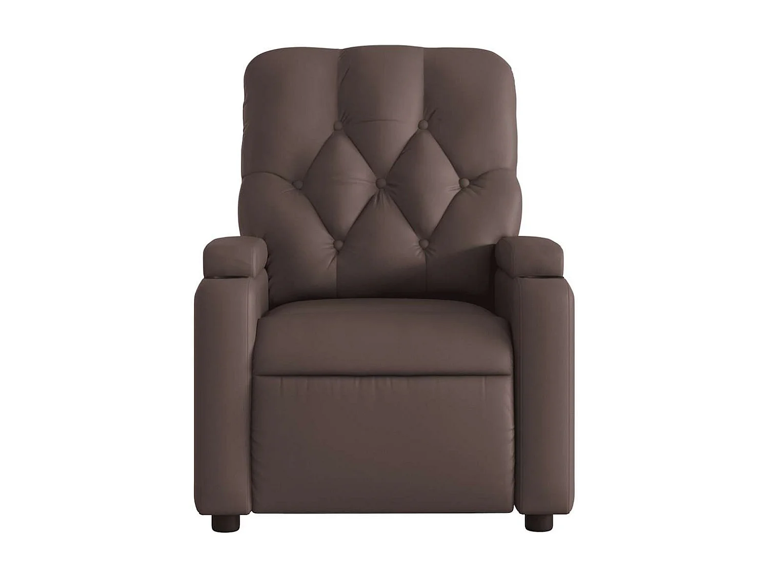 Fauteuil massant inclinable Marron Similicuir