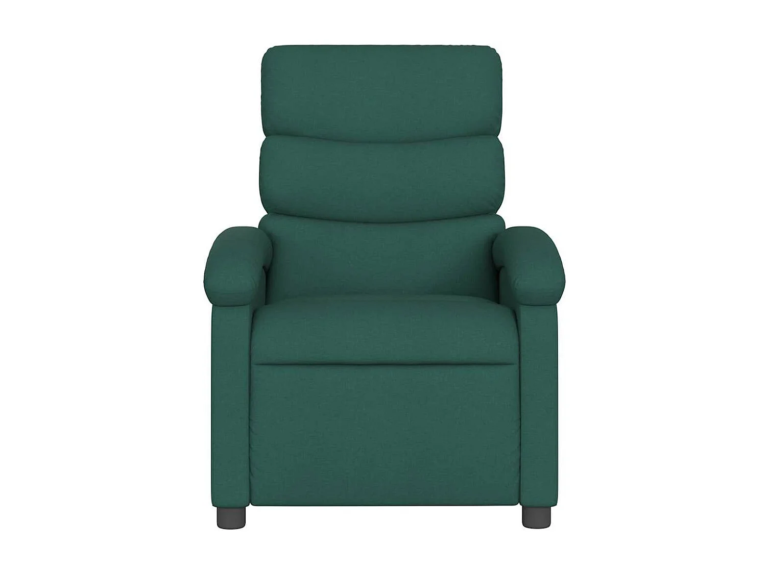 Fauteuil massant inclinable électrique Vert foncé Tissu