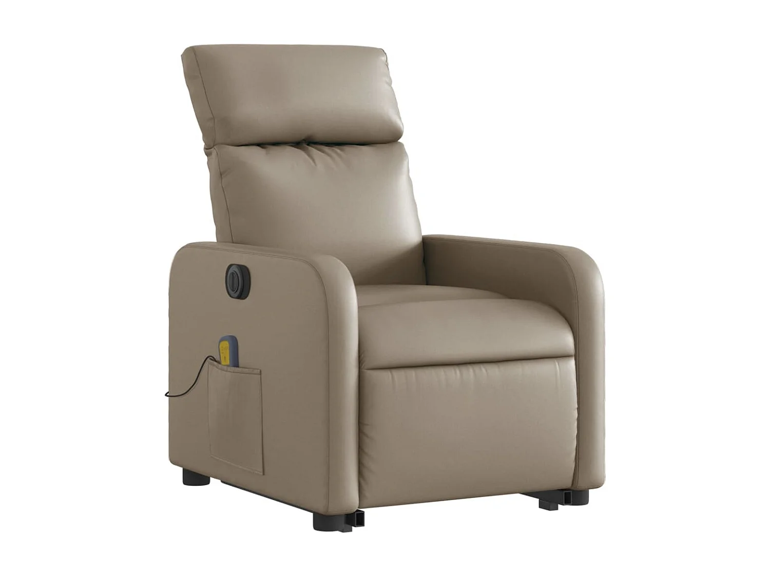 Fauteuil inclinable massant électrique cappuccino similicuir