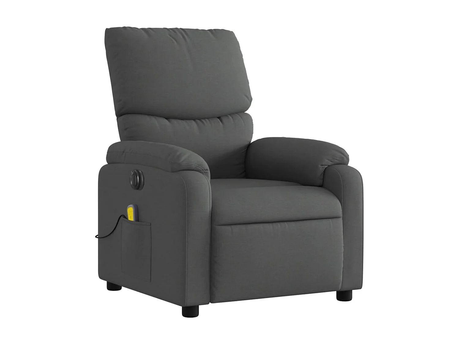Fauteuil inclinable massant électrique gris foncé tissu