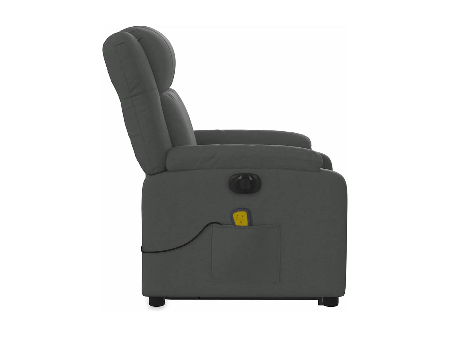 Fauteuil inclinable massant électrique Gris foncé Tissu