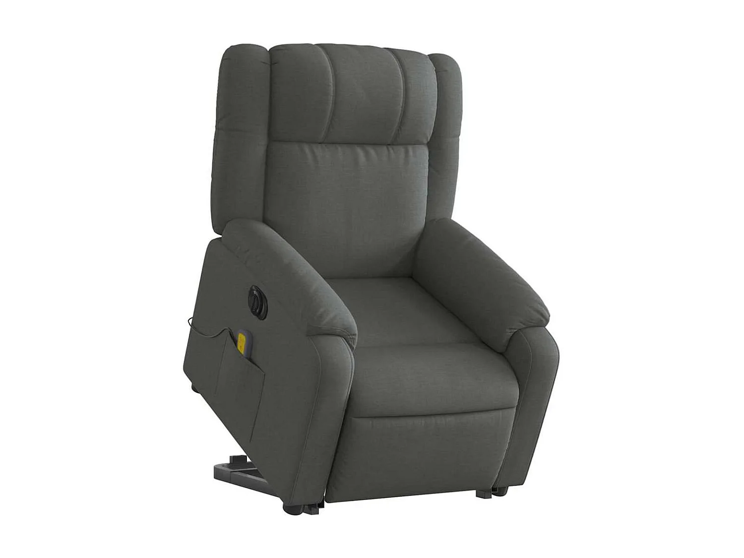 Fauteuil inclinable massant électrique Gris foncé Tissu