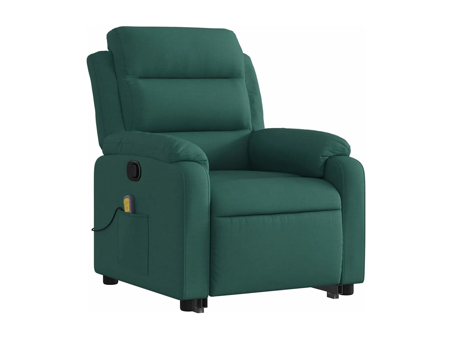 Fauteuil inclinable massant Vert foncé Tissu