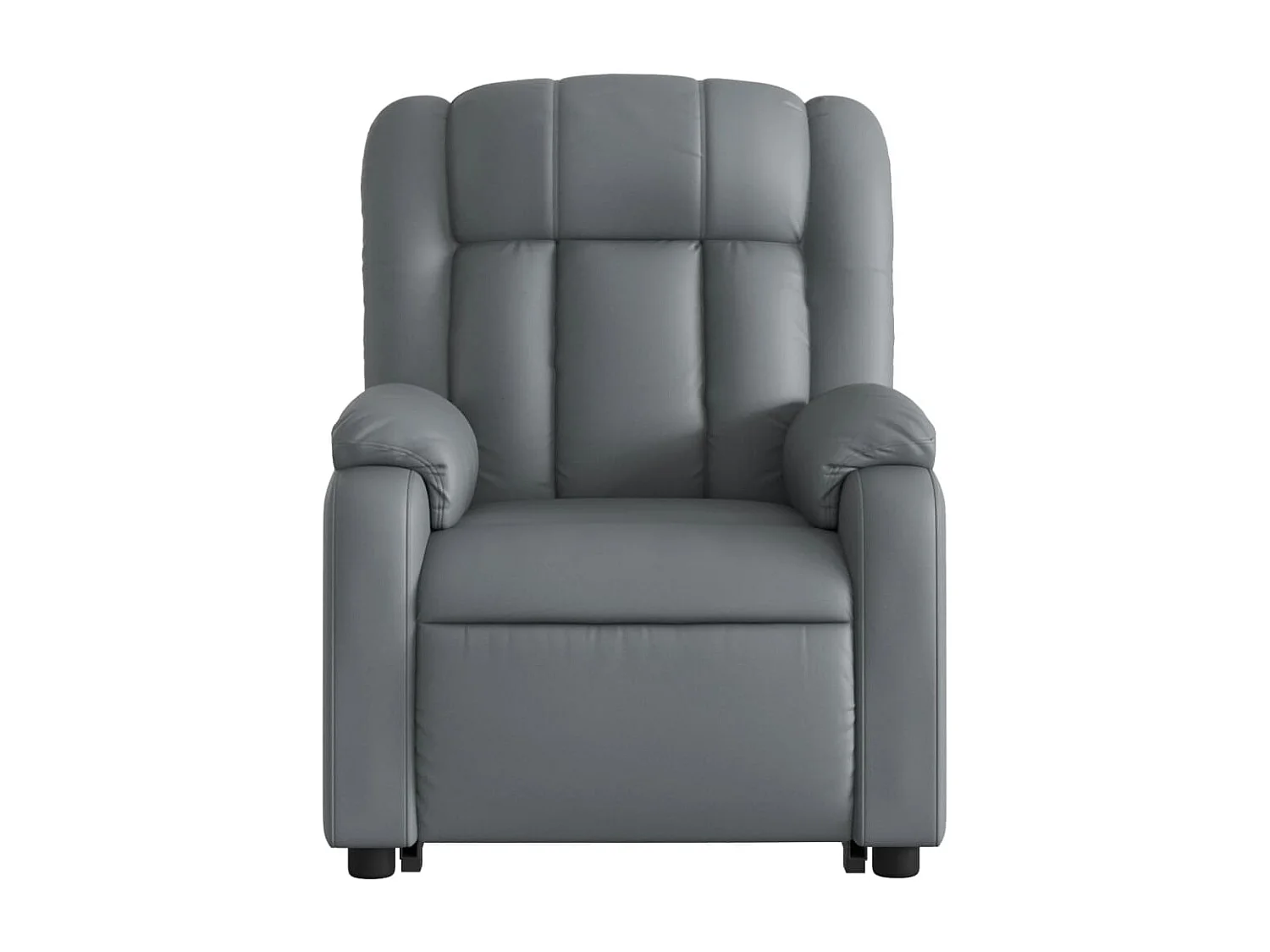 Fauteuil inclinable massant électrique gris similicuir