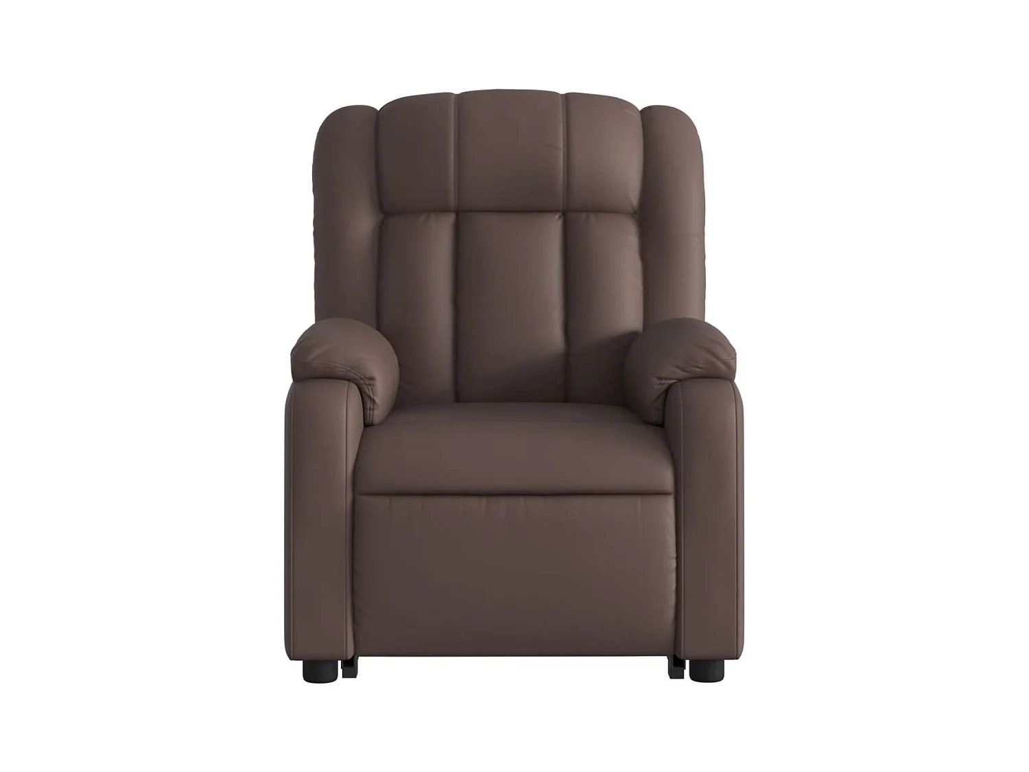 Fauteuil inclinable massant Marron Similicuir
