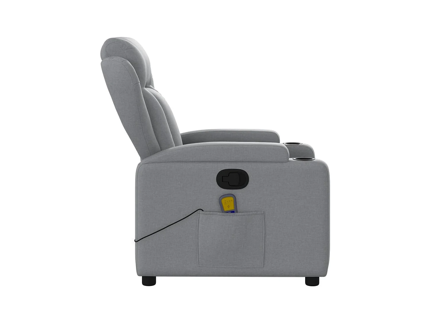 Fauteuil massant inclinable Gris clair Tissu