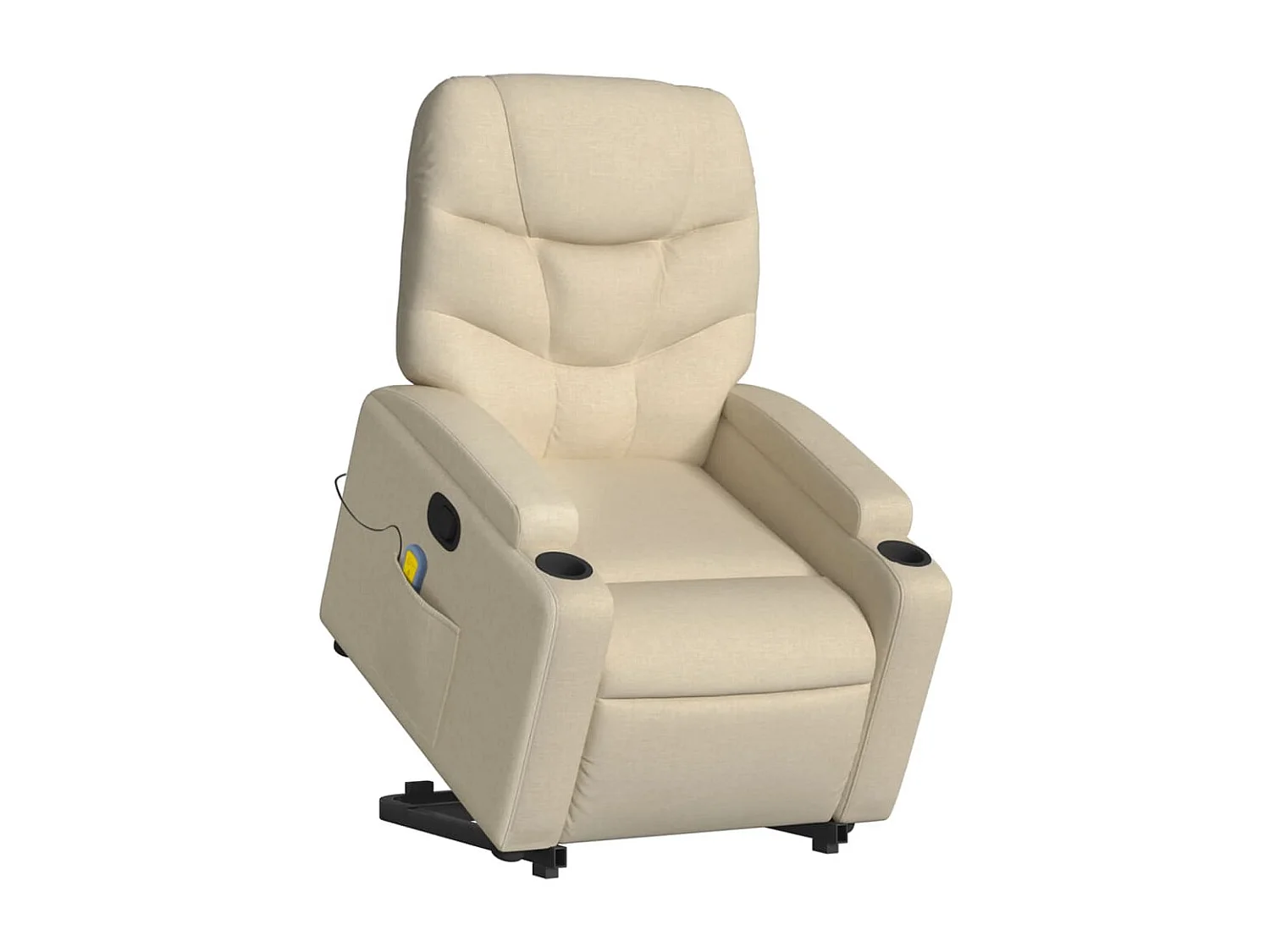Fauteuil inclinable massant Crème Tissu