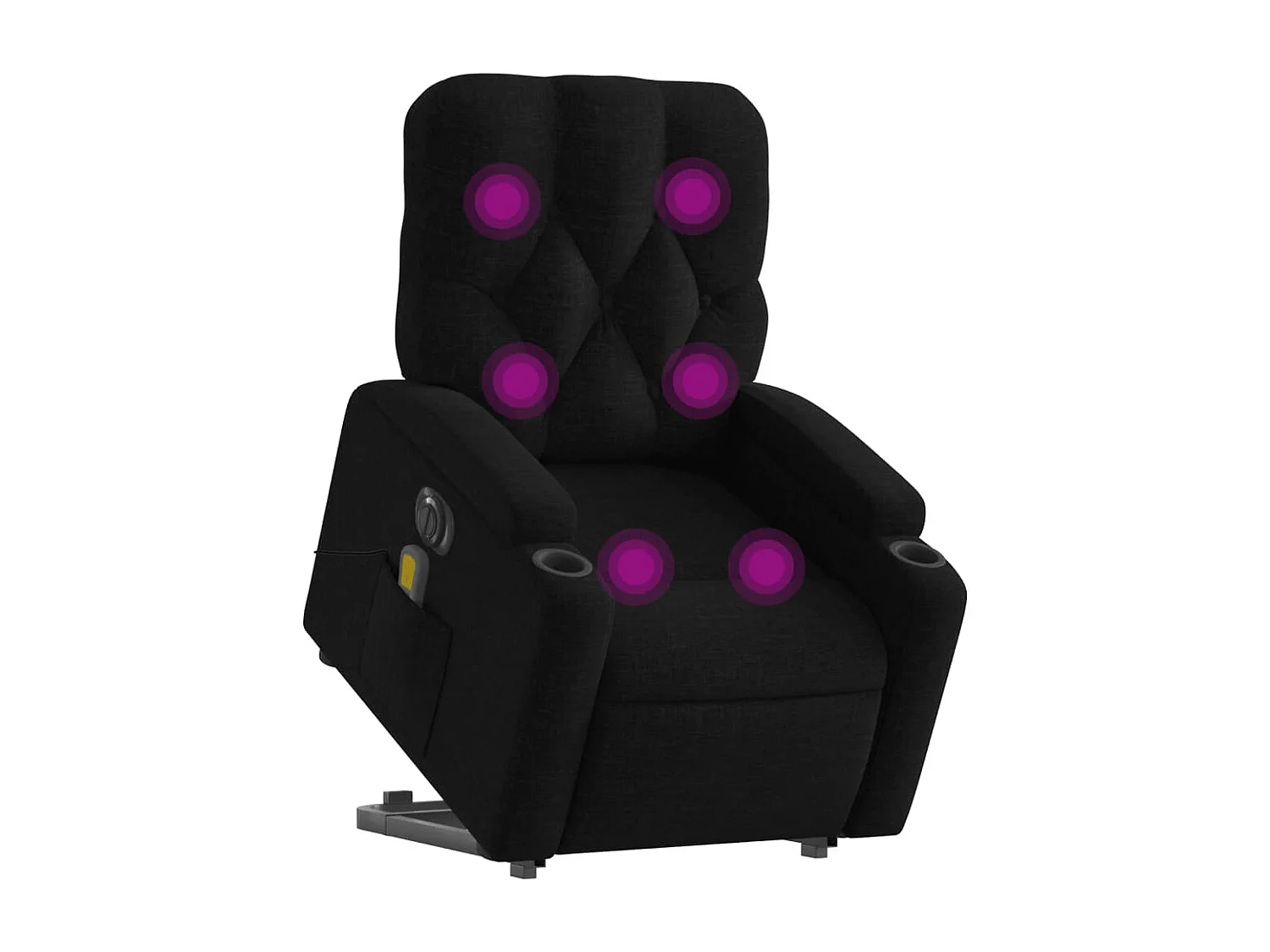 Fauteuil inclinable massant électrique Noir Tissu