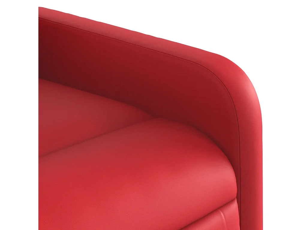 Sillón reclinable de masaje de pie cuero artificial rojo