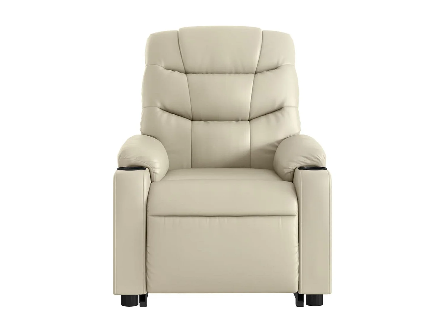 Fauteuil inclinable massant Crème Similicuir