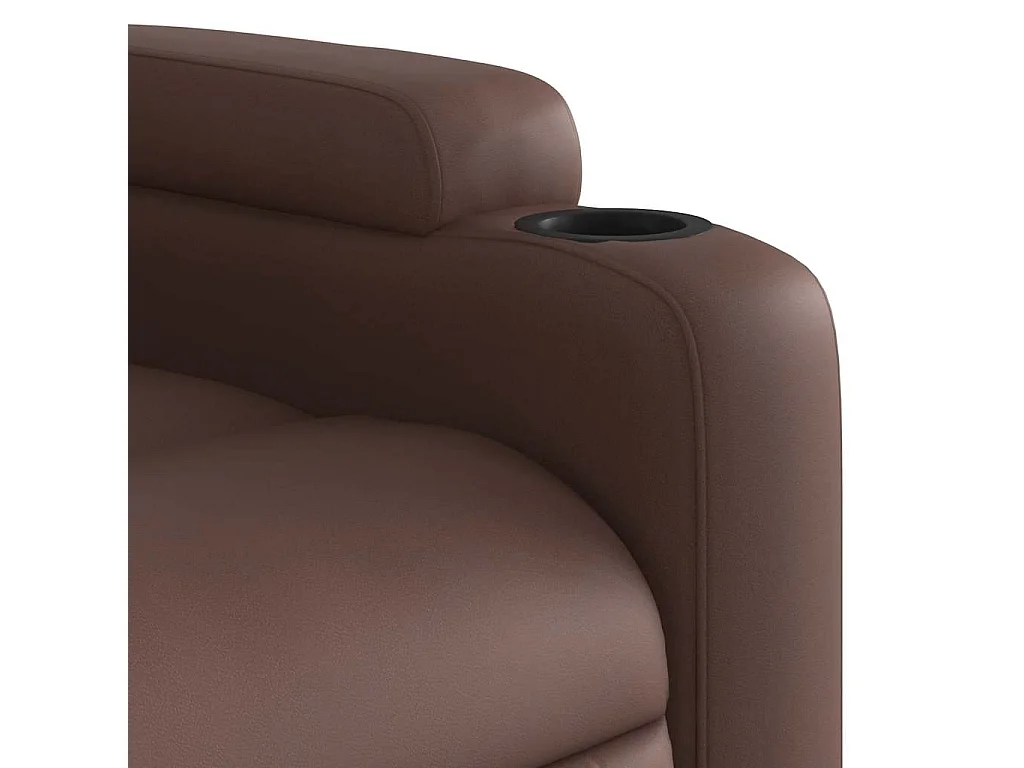 Fauteuil massant inclinable Marron Similicuir