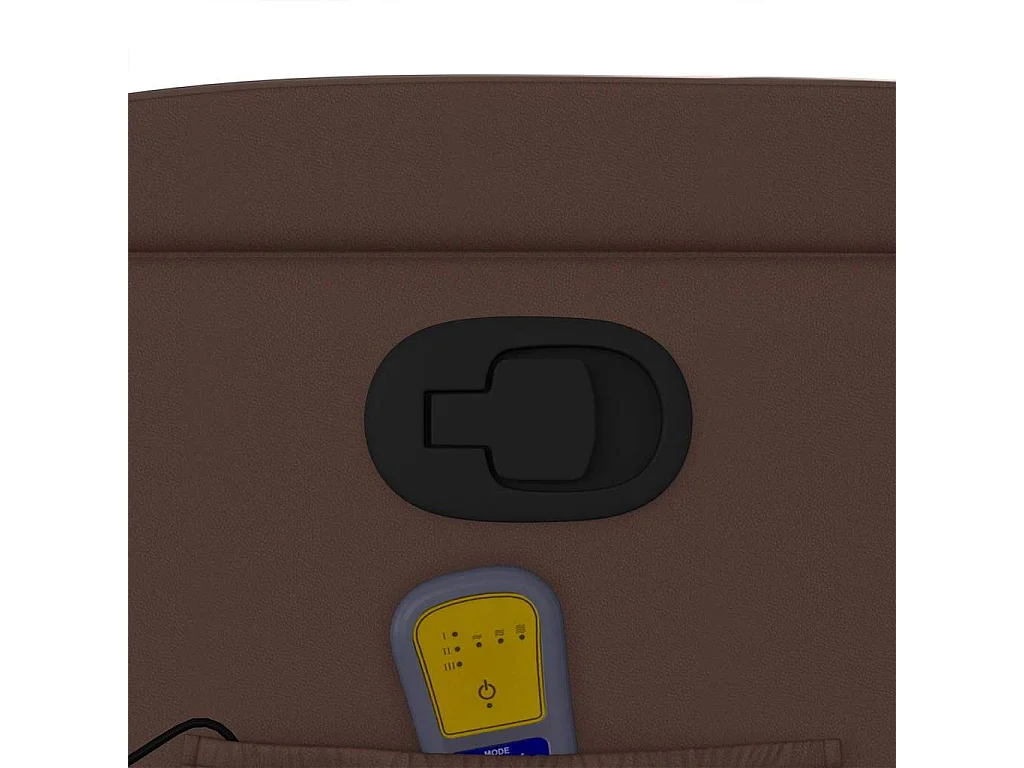 Fauteuil massant inclinable Marron Similicuir