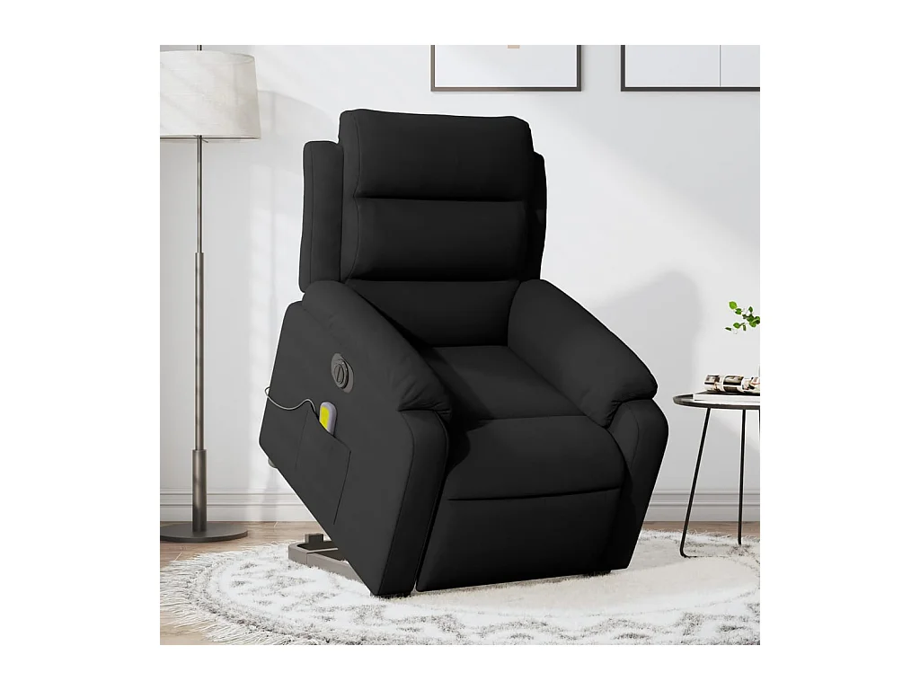 Fauteuil inclinable massant électrique noir velours