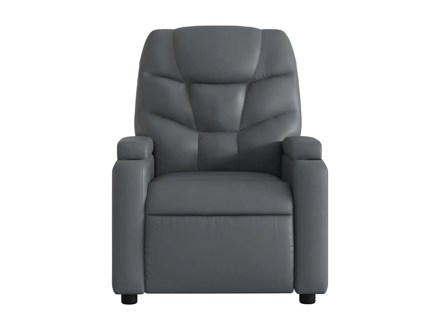 Fauteuil massant inclinable électrique gris similicuir