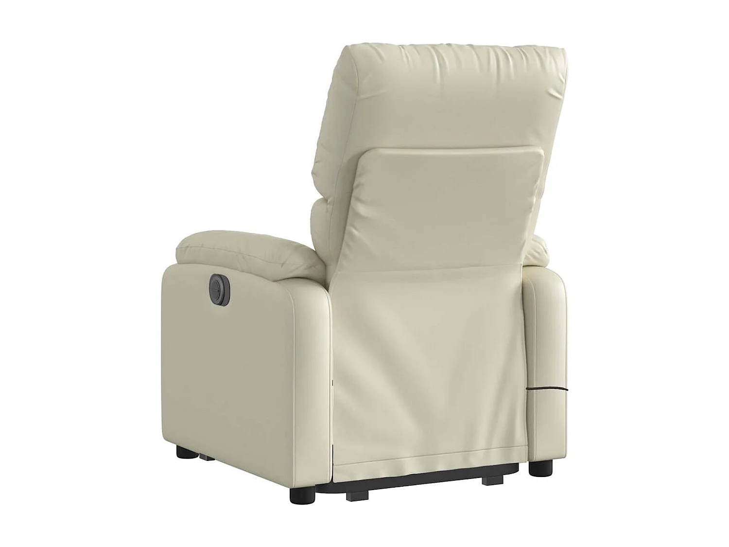 Fauteuil inclinable massant électrique crème similicuir