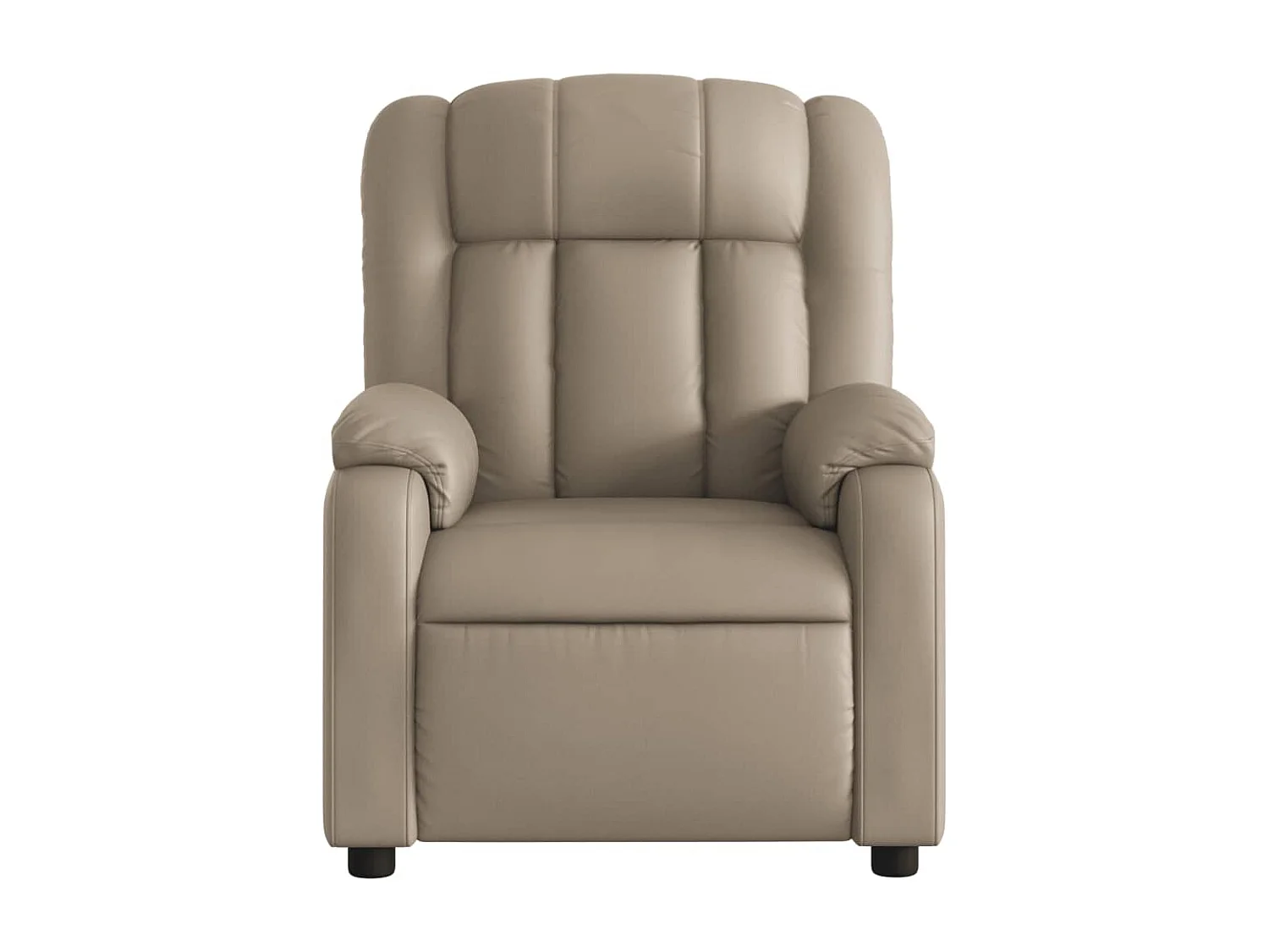 Fauteuil massant inclinable électrique cappuccino similicuir
