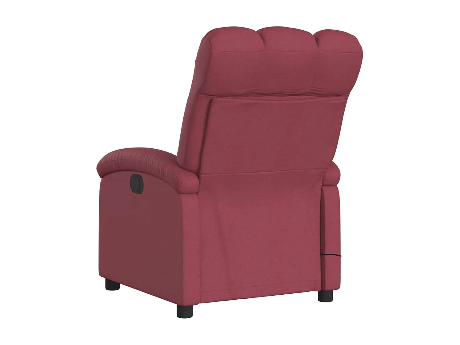 Fauteuil massant inclinable électrique Rouge bordeaux Tissu