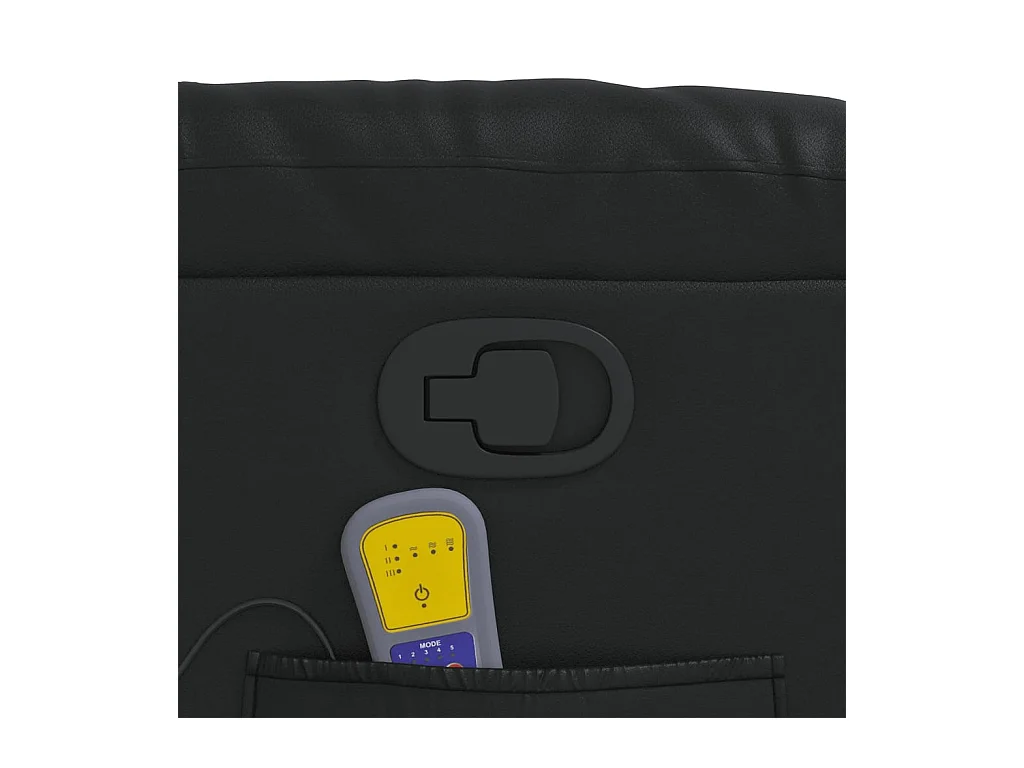 Fauteuil massant inclinable Noir Similicuir