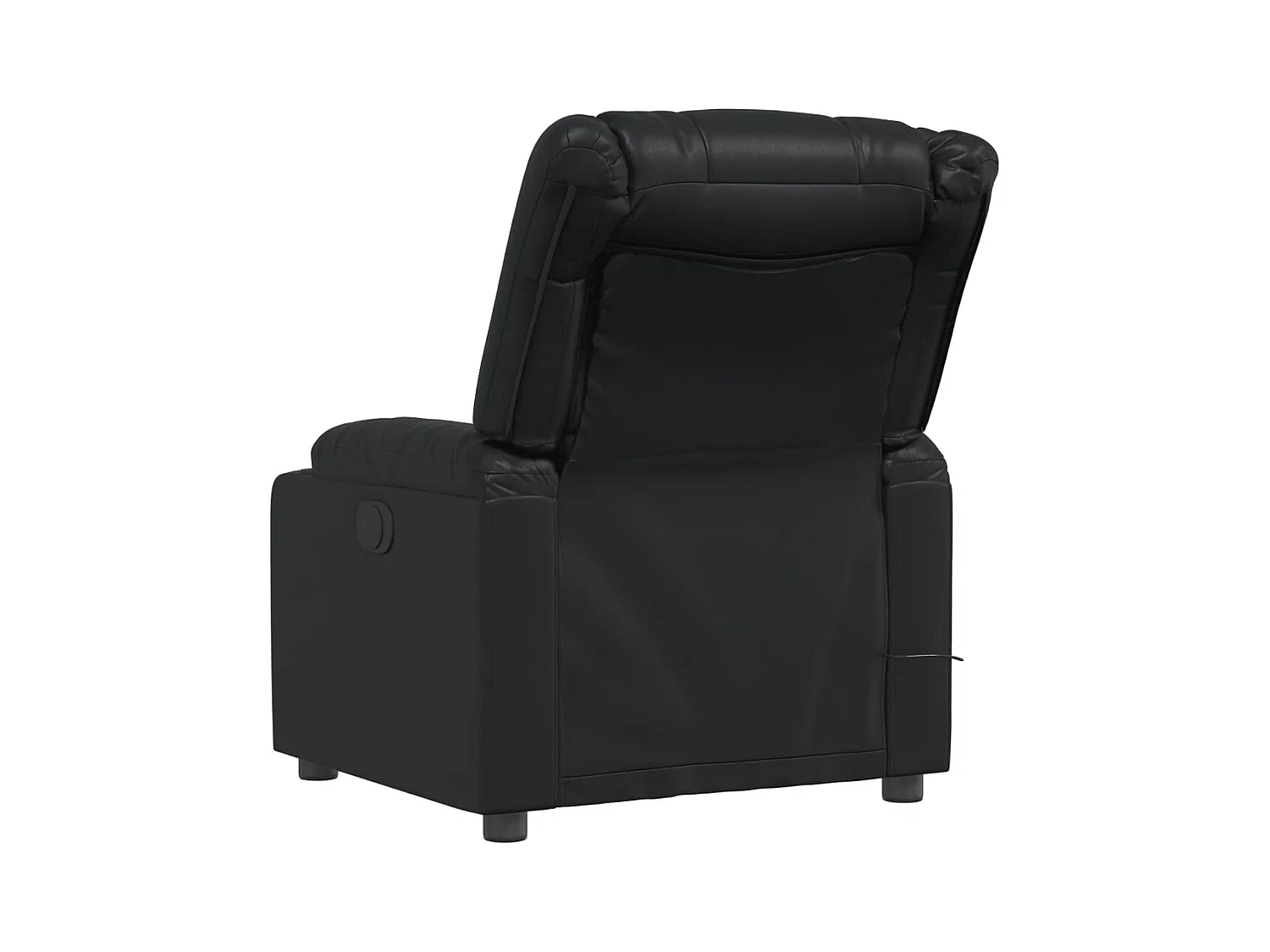 Fauteuil massant inclinable Noir Similicuir