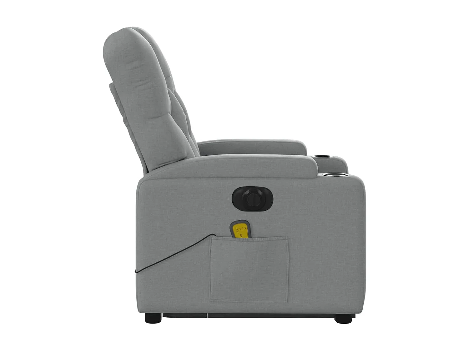 Fauteuil inclinable massant électrique Gris clair Tissu