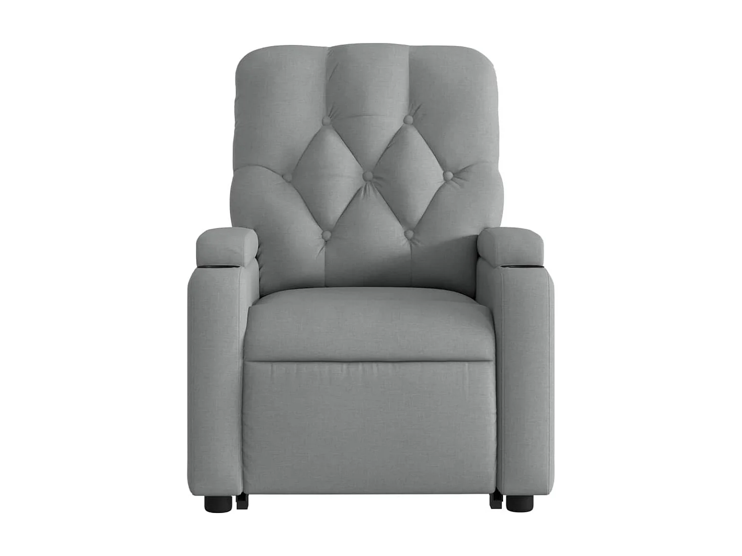 Sillón de masaje eléctrico reclinable elevable tela gris claro
