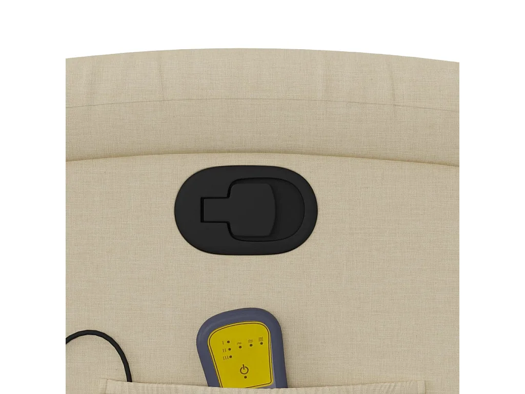 Fauteuil massant inclinable Crème Tissu