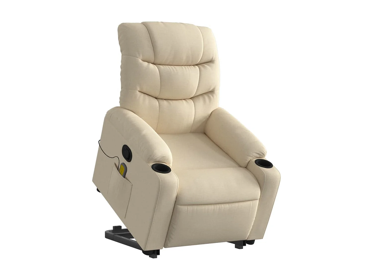 Fauteuil inclinable massant Crème Tissu