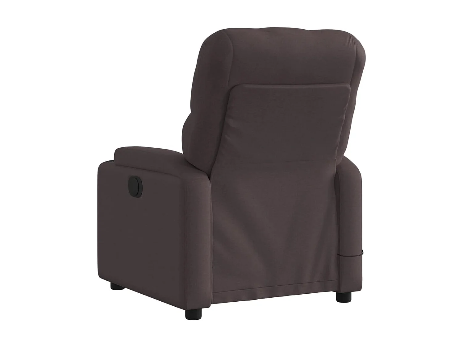 Sillón reclinable de masaje eléctrico tela marrón oscuro