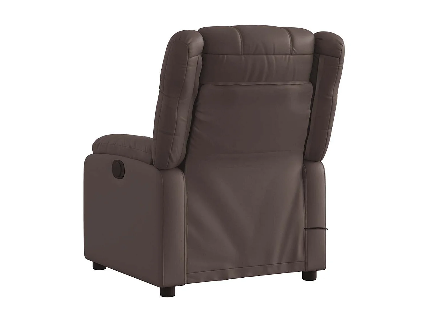 Fauteuil massant inclinable électrique marron similicuir