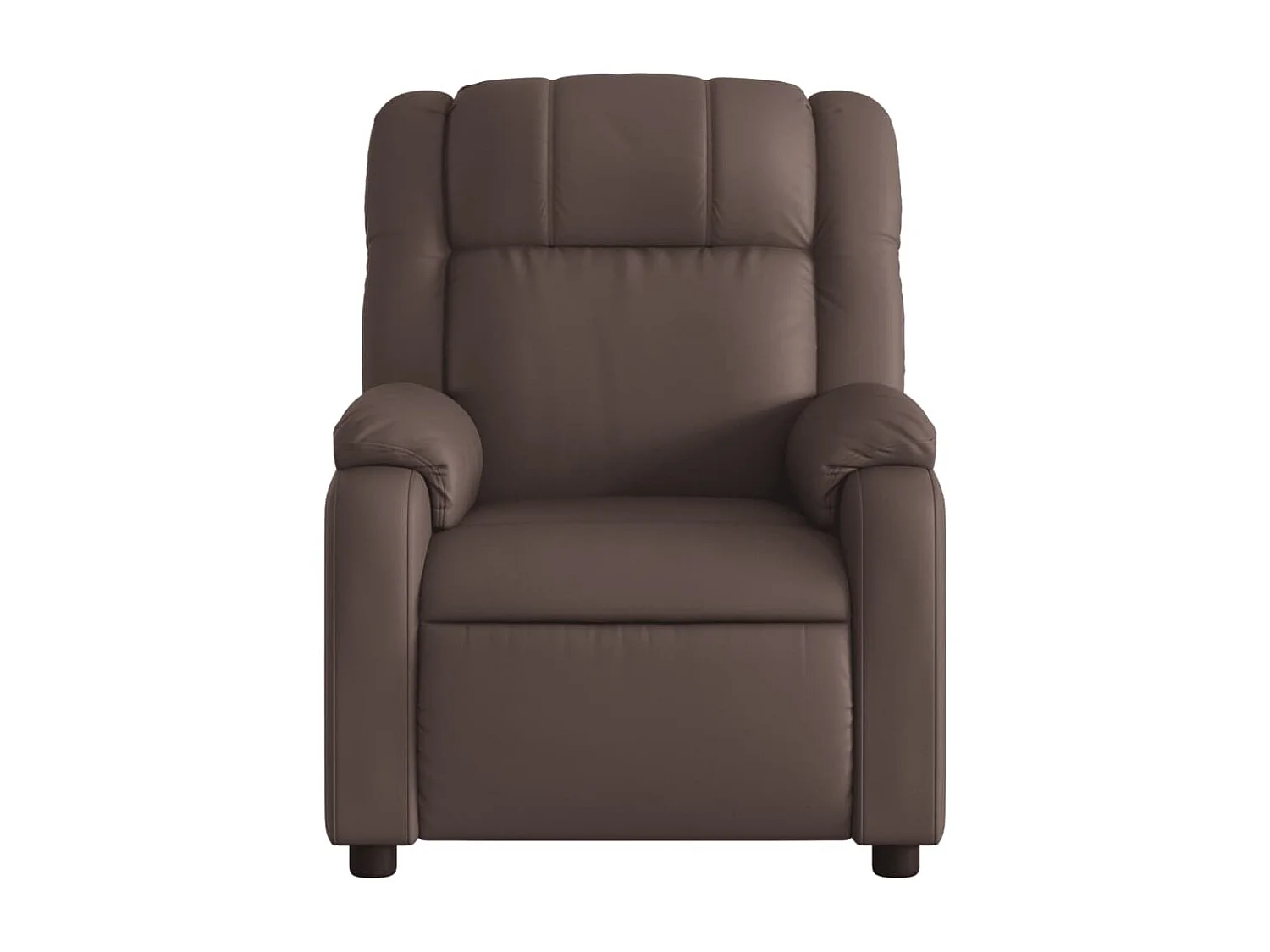 Fauteuil massant inclinable électrique marron similicuir