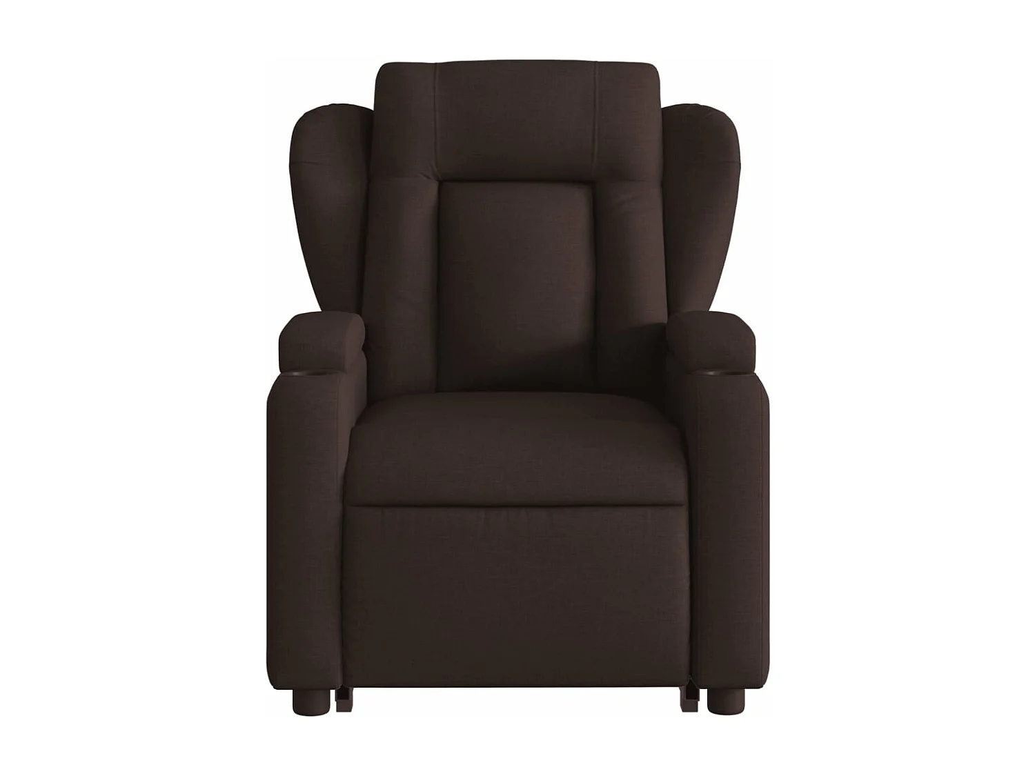 Fauteuil inclinable massant Marron foncé Tissu