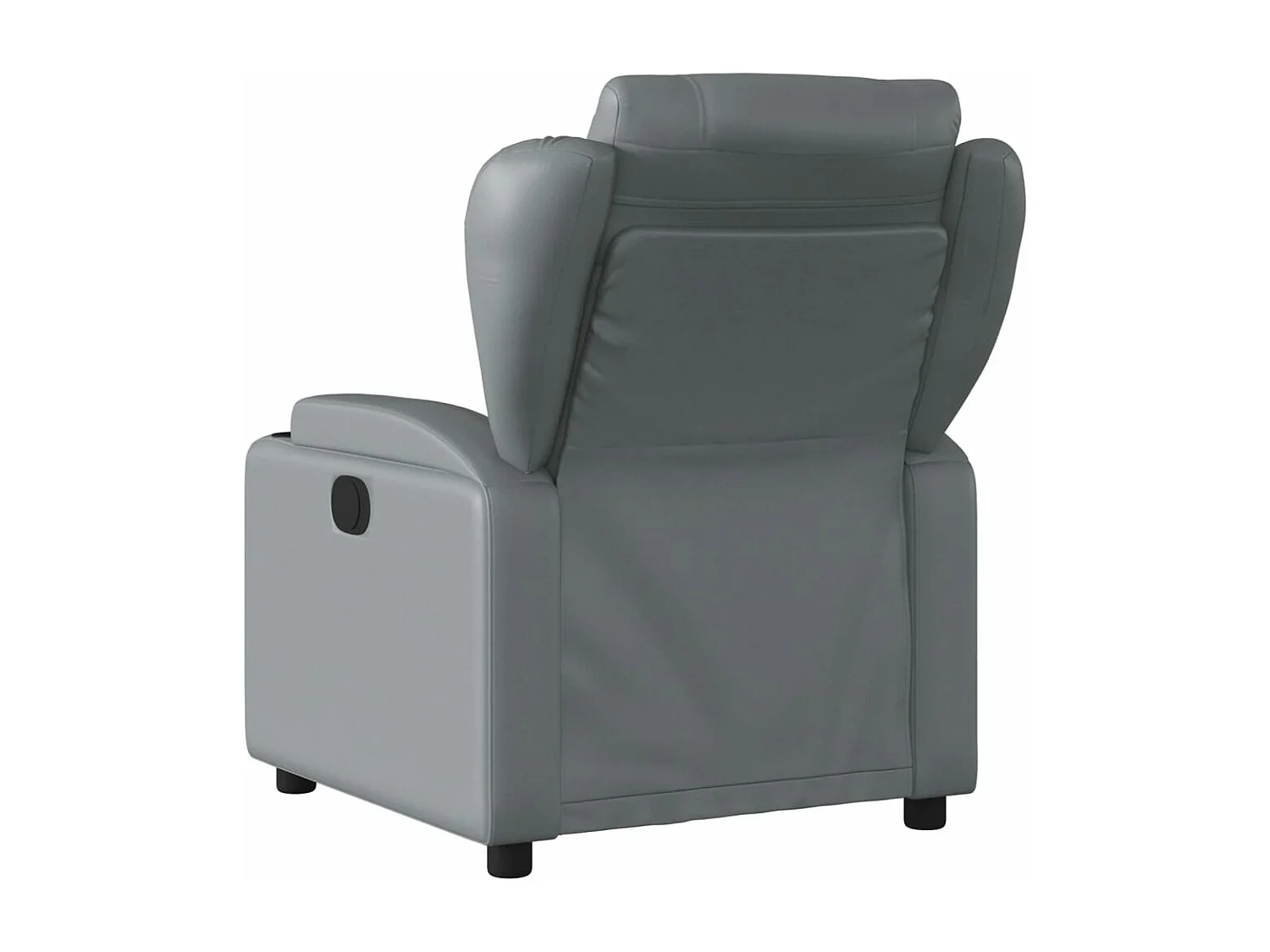Sillón de masaje reclinable eléctrico cuero sintético gris