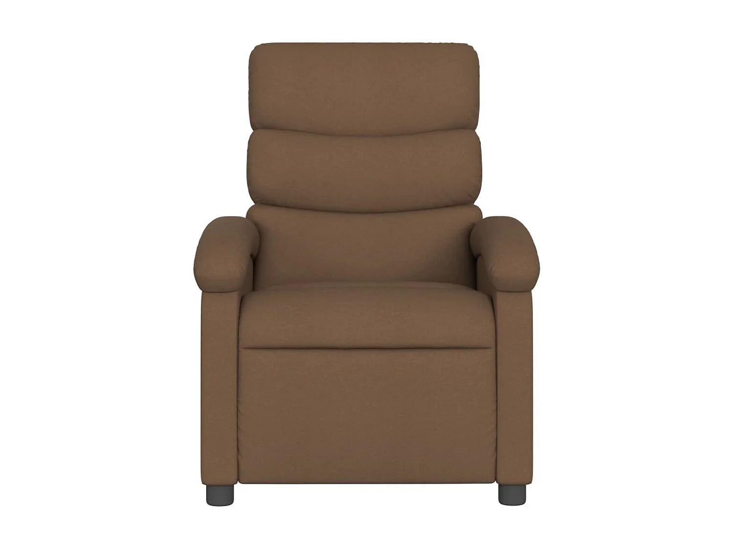 Fauteuil inclinable massant électrique marron tissu