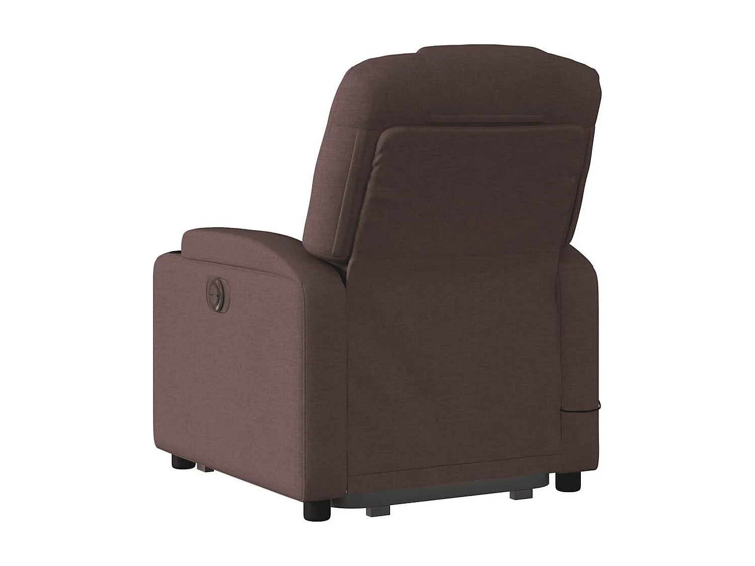 Fauteuil inclinable massant électrique Marron foncé Tissu