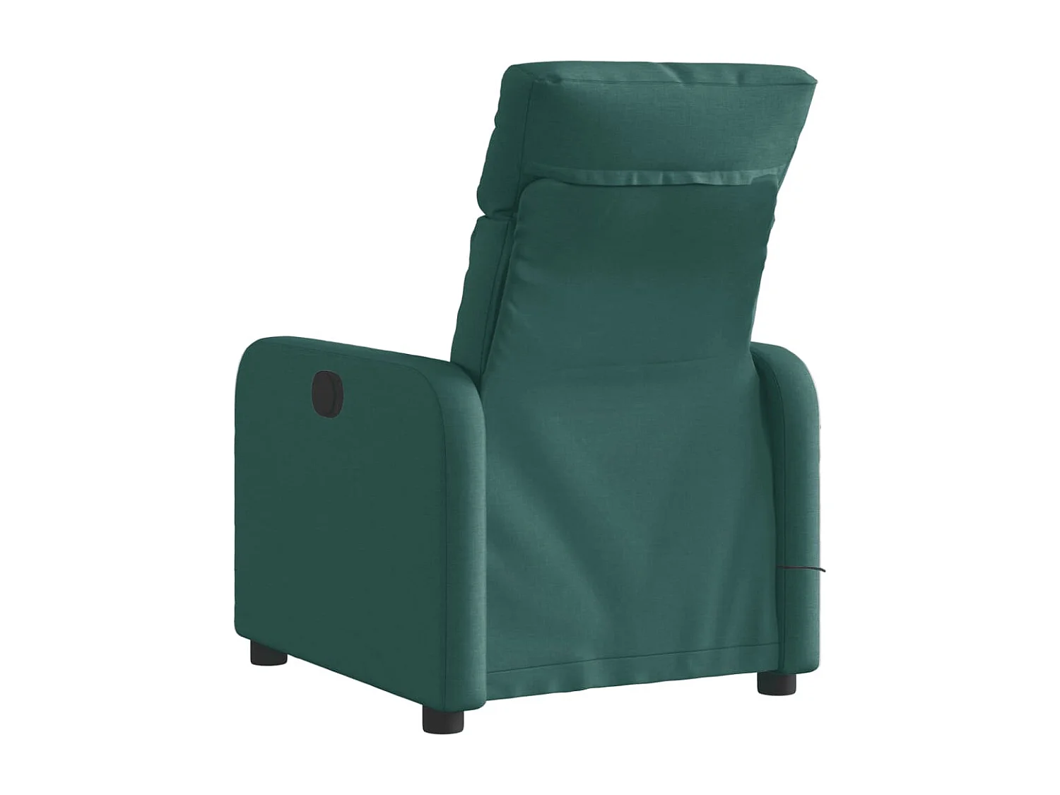 Fauteuil massant inclinable électrique Vert foncé Tissu